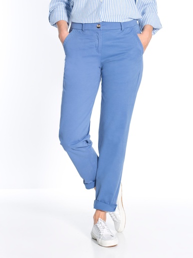 Pantalon chino, ceinture extensible - DAXON - Bleu