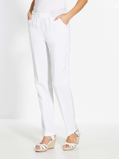 Pantalon élastiqué entrejambe 78cm - DAXON - Blanc