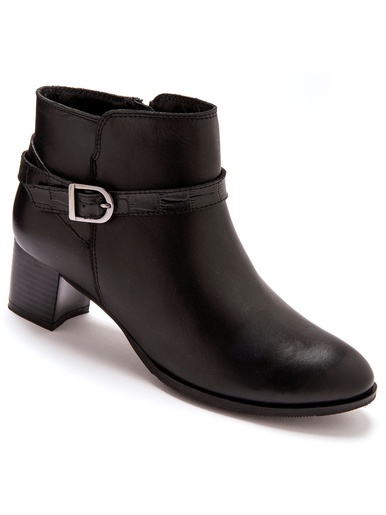 Boots en cuir - Pédiconfort - Noir