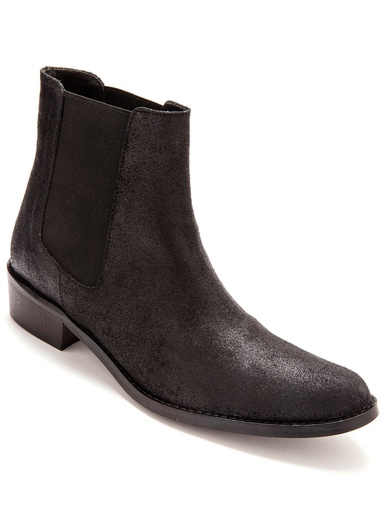 Boots élastiquées, cuir - Balsamik - Noir