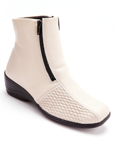 Boots pieds sensibles grande largeur - Pédiconfort - Beige
