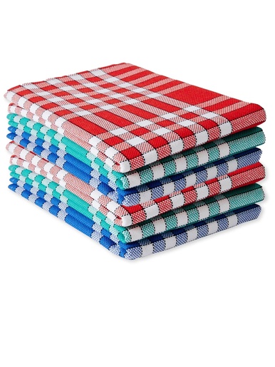 Lot de 6 serviettes de table carreaux - CARRE D AZUR - Carreaux normands