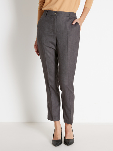 Pantalon must-have, 7/8ème - Balsamik - Chevrons gris