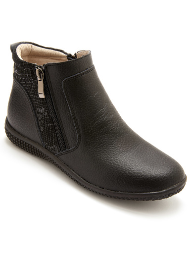Boots double zip aérosemelle® amovible - Pédiconfort - Noir