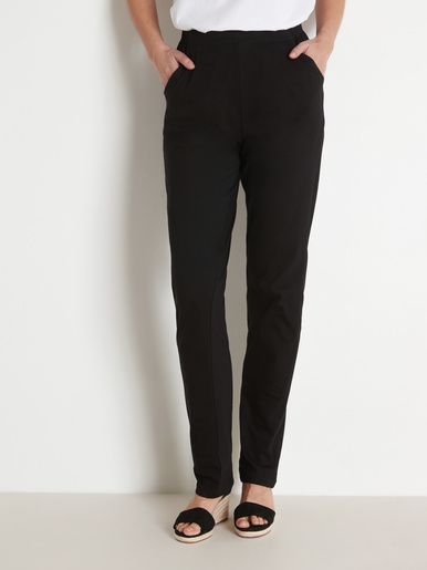 Lot de 2 pantalons élastiqués - Kocoon - Imprimé fond noir pois noir + 1 uni