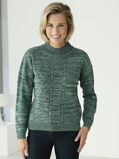 Pull chiné col montant 16% laine - Kocoon - 