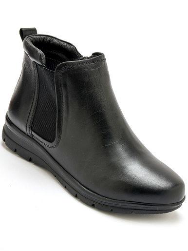 Boots zippées faciles à enfiler - Pédiconfort - Noir