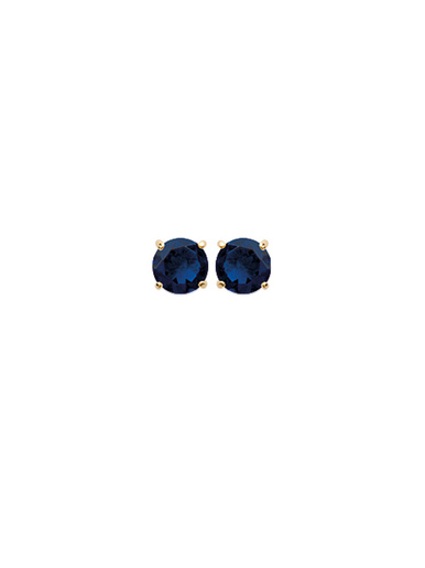 Puces d'oreilles pierre bleue - DAXON - Plaqué or